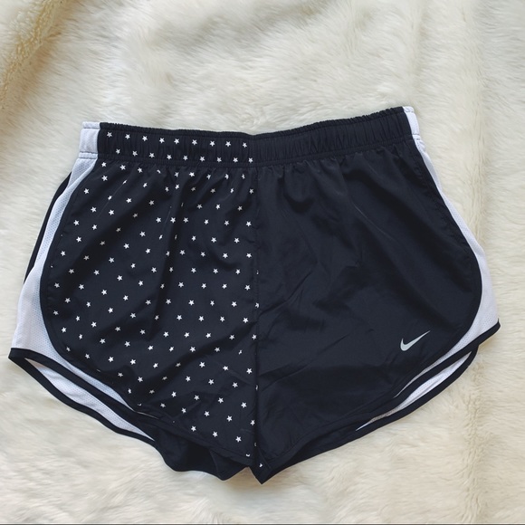 Nike Black + White Star Print Tempo Shorts - Picture 3 of 5